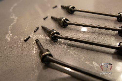 Traxxas Slash 4x4 steel CVD drive shafts FRONT & REAR.  4WD. LOW FRICTION