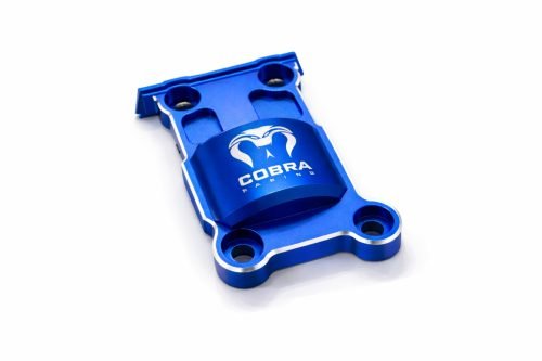 CR Traxxas XMaxx Blue with Chrome Aluminum Cush Drive Gear Cover