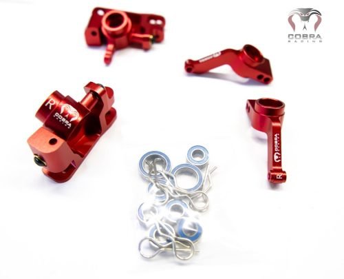 Fits Traxxas 4x4 Ultimate Slash Red Aluminum Steering Block Hub Knuckle Axle Carrier