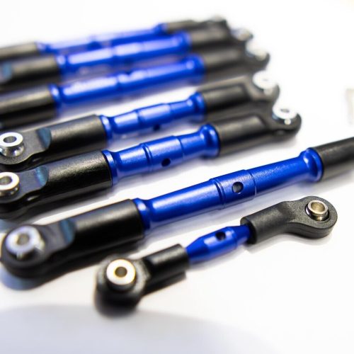 Fits Traxxas 4x4 Slash Ultimate Blue Aluminum Turnbuckles / Tie Rods FULL SET