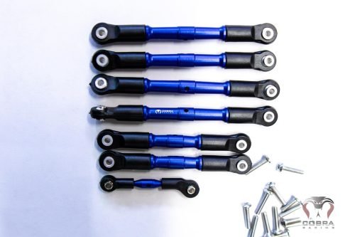 Fits Traxxas 4x4 Slash Ultimate Blue Aluminum Turnbuckles / Tie Rods FULL SET