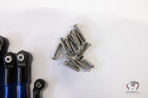 Fits Traxxas 4x4 Slash Ultimate Blue Aluminum Turnbuckles / Tie Rods FULL SET