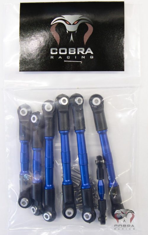 Fits Traxxas 4x4 Slash Ultimate Blue Aluminum Turnbuckles / Tie Rods FULL SET