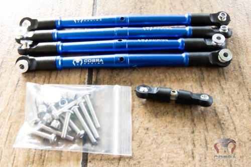 Cobra Racing Blue Aluminum Front + Rear Turnbuckles For ARRMA 6S Kraton Outcast