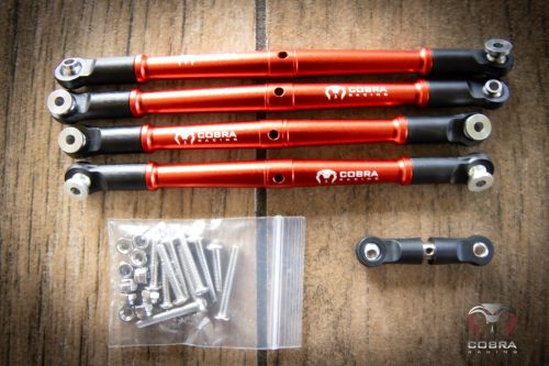 Cobra Racing Red Aluminum Front + Rear Turnbuckles For ARRMA 6S Kraton Outcast