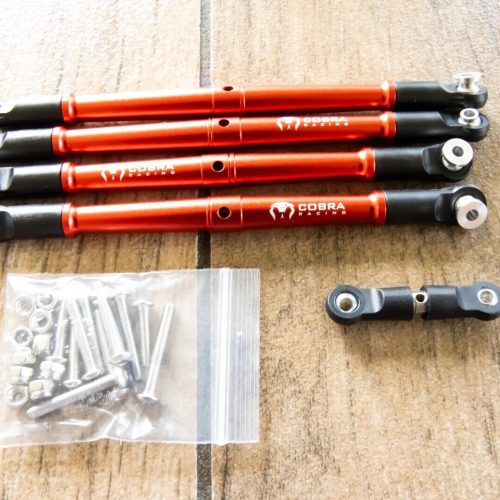 Cobra Racing Red Aluminum Front + Rear Turnbuckles For ARRMA 6S Kraton Outcast