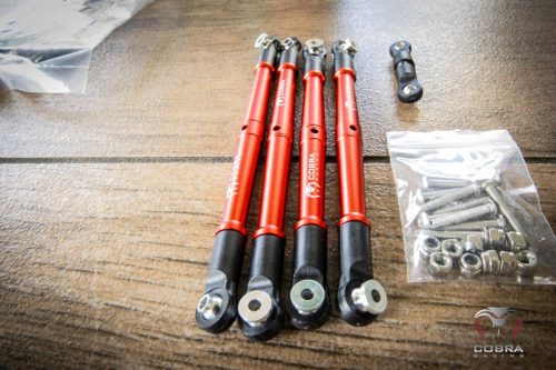 Cobra Racing Red Aluminum Front + Rear Turnbuckles For ARRMA 6S Kraton Outcast