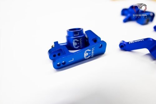 Cobra Racing Traxxas SLASH 4x4 Blue Aluminum Steering knuckles Caster Block + Rear Axle Carrier