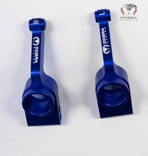 Cobra Racing Traxxas SLASH 4x4 Blue Aluminum Steering knuckles Caster Block + Rear Axle Carrier