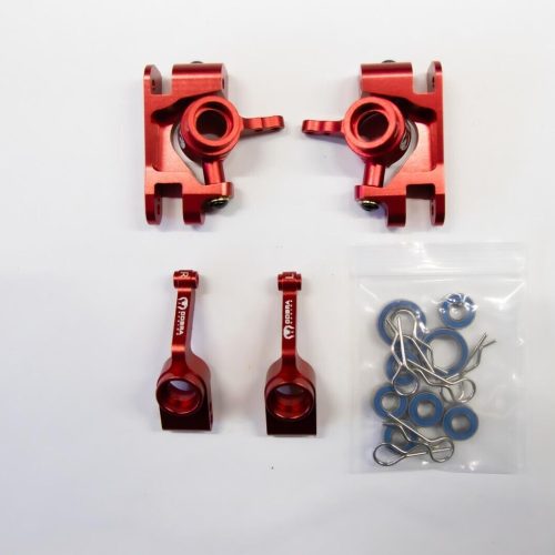 Cobra Racing Traxxas SLASH 4x4 Red Aluminum Steering knuckles Caster Block + Rear Axle Carrier