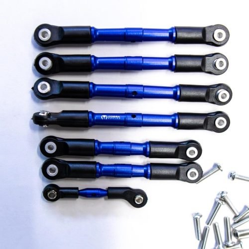 Traxxas Slash 4x4 LCG Blue Aluminum Turnbuckles / Tie Rods FULL SET 4WD 4x4