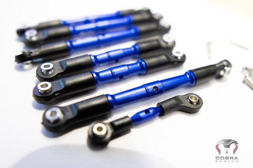 Traxxas Slash 4x4 LCG Blue Aluminum Turnbuckles / Tie Rods FULL SET 4WD 4x4