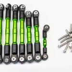 Traxxas 4x4 LCG GREEN Aluminum Turnbuckles For Slash Rustler