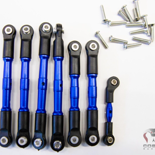 Fits Traxxas 4x4 Slash Ultimate Blue Aluminum Turnbuckles / Tie Rods FULL SET