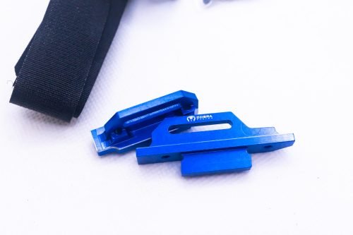 CR Blue Aluminum Alloy TALL battery strap holder for Traxxas Slash 4x4 LCG 4WD