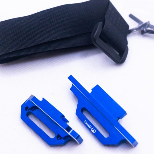 CR Blue Aluminum Alloy TALL battery strap holder for Traxxas Slash 4x4 LCG 4WD