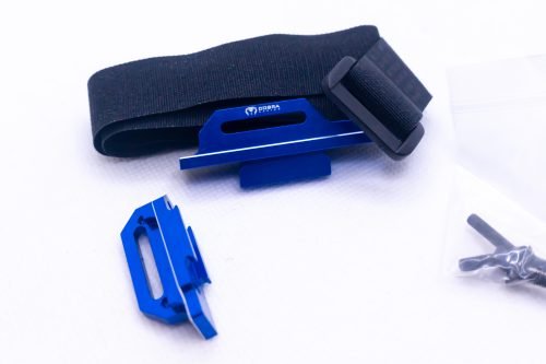 CR Blue Aluminum Alloy TALL battery strap holder for Traxxas Slash 4x4 LCG 4WD