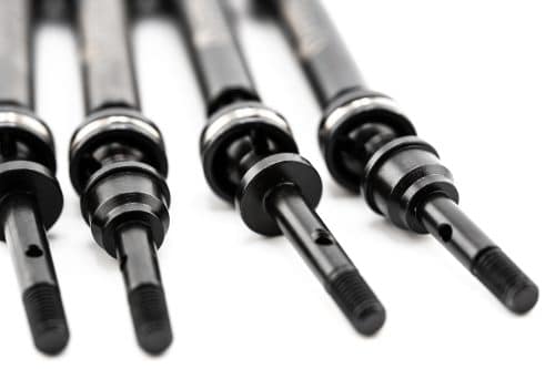 Traxxas Slash 4x4 steel CVD drive shafts FRONT + REAR.  4WD. LOW FRICTION.