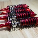 CR Red Aluminum BigBore Shocks fits Traxxas 4x4 2WD (Front and Rear)