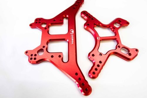 Red Aluminum Shock Towers for Arrma 6S BLX Front & Rear