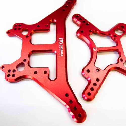 Red Aluminum Shock Towers for Arrma 6S BLX Front & Rear
