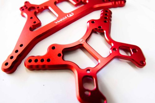 Red Aluminum Shock Towers for Arrma 6S BLX Front & Rear