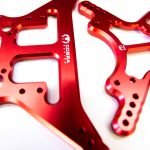 Red Aluminum Shock Towers for Arrma 6S BLX Front & Rear
