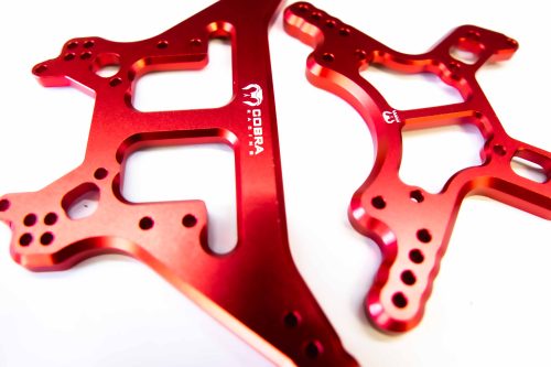Red Aluminum Shock Towers for Arrma 6S BLX Front & Rear