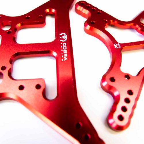 Red Aluminum Shock Towers for Arrma 6S BLX Front & Rear