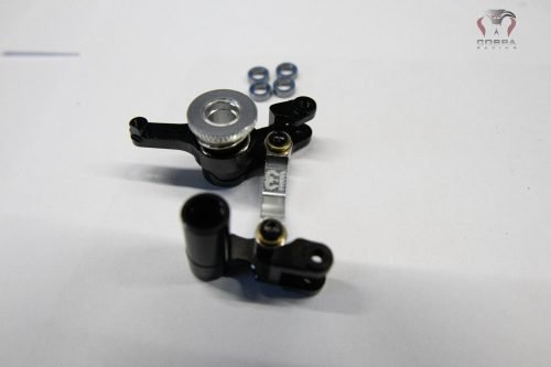 CR Traxxas SLASH 4x4 Black Aluminum Steering Bellcrank 4WD Stampede Rustler Rally