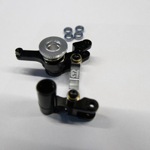 CR Traxxas SLASH 4x4 Black Aluminum Steering Bellcrank 4WD Stampede Rustler Rally