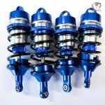 CR ARRMA Front+Rear (Blue) Alloy Shocks for 1/7 Felony Limitless Infraction BLX