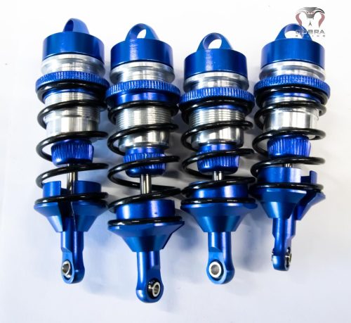 ARRMA Front+Rear (Blue) Alloy Shocks for 1/7 Felony Limitless Infraction BLX by Cobra Racing