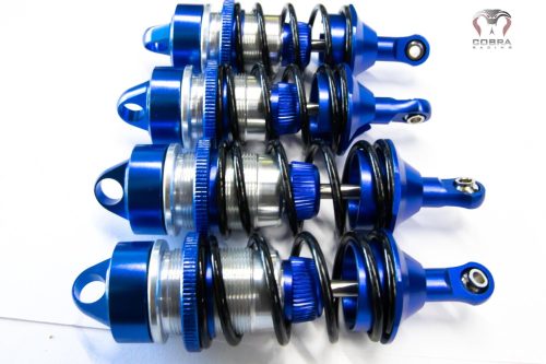 ARRMA Front+Rear (Blue) Alloy Shocks for 1/7 Felony Limitless Infraction BLX by Cobra Racing
