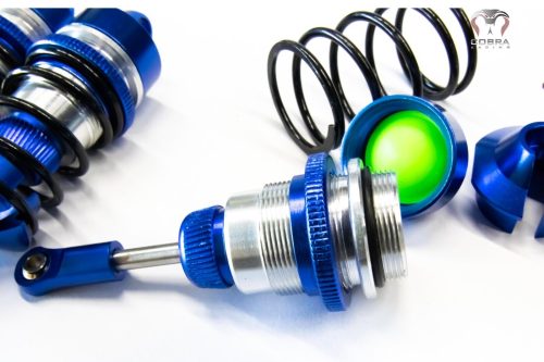 ARRMA Front+Rear (Blue) Alloy Shocks for 1/7 Felony Limitless Infraction BLX by Cobra Racing