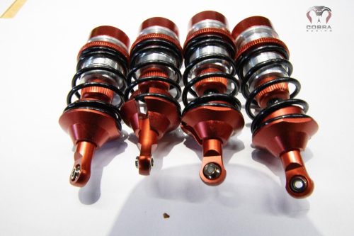 ARRMA Front+Rear (RED) Alloy Shocks for 1/7 Felony Limitless Infraction BLX by Cobra Racing