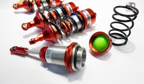 ARRMA Front+Rear (RED) Alloy Shocks for 1/7 Felony Limitless Infraction BLX by Cobra Racing