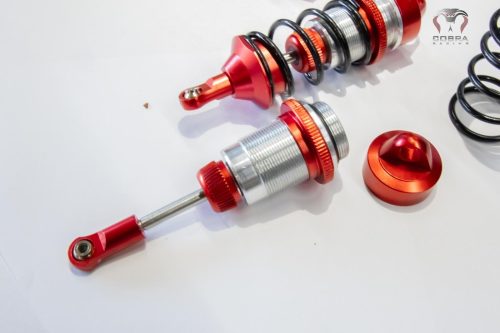 ARRMA Front+Rear (RED) Alloy Shocks for 1/7 Felony Limitless Infraction BLX by Cobra Racing