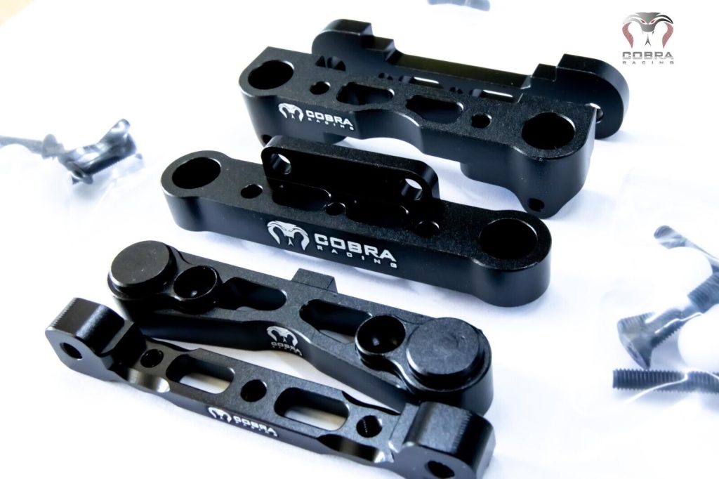Arrma 6S BLX BLACK suspension mounts by Cobra Racing