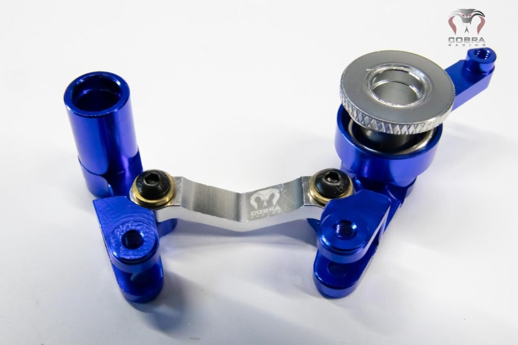 Cobra Racing Blue Aluminum Steering Bellcrank fits Traxxas 4x4 Slash Stampede Rustler