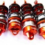 CR ARRMA Front+Rear (RED) Alloy Shocks for 1/7 Felony Limitless Infraction BLX