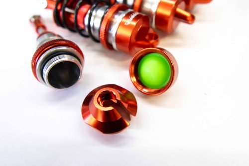 CR ARRMA Front+Rear (RED) Alloy Shocks for 1/7 Felony Limitless Infraction BLX