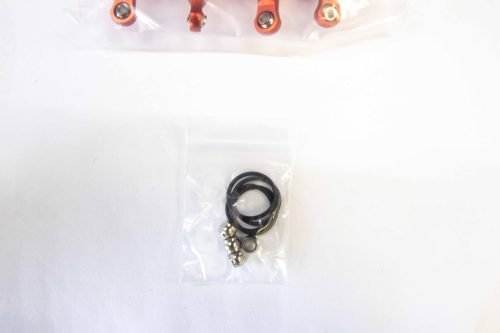 CR ARRMA Front+Rear (RED) Alloy Shocks for 1/7 Felony Limitless Infraction BLX