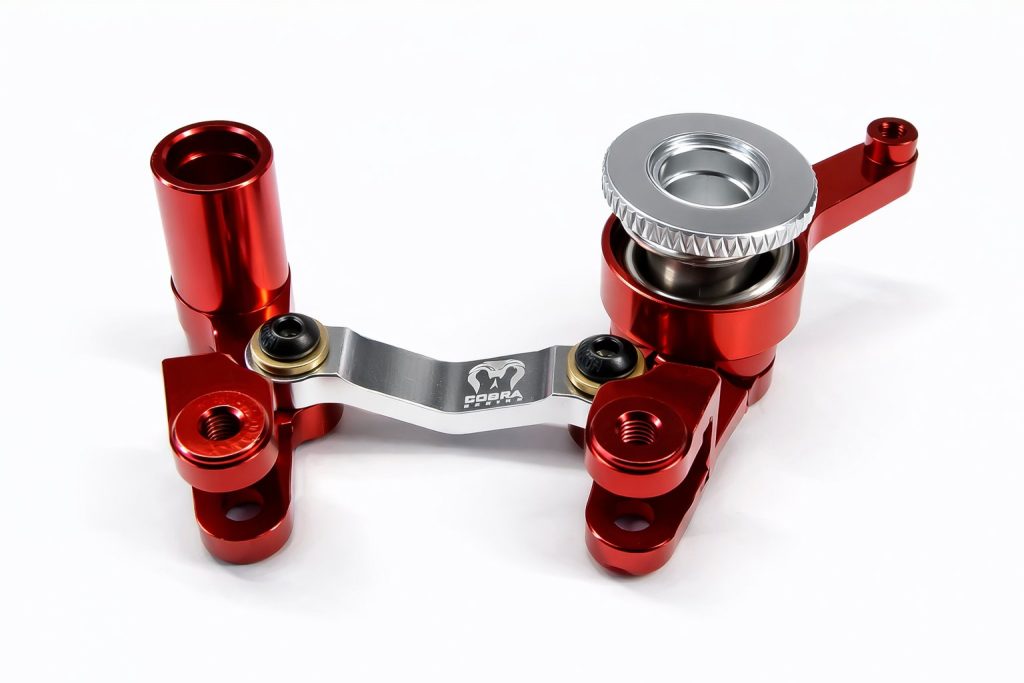 CR Traxxas SLASH 4x4 RED Aluminum Steering Bellcrank 4WD Stampede Rustler Rally