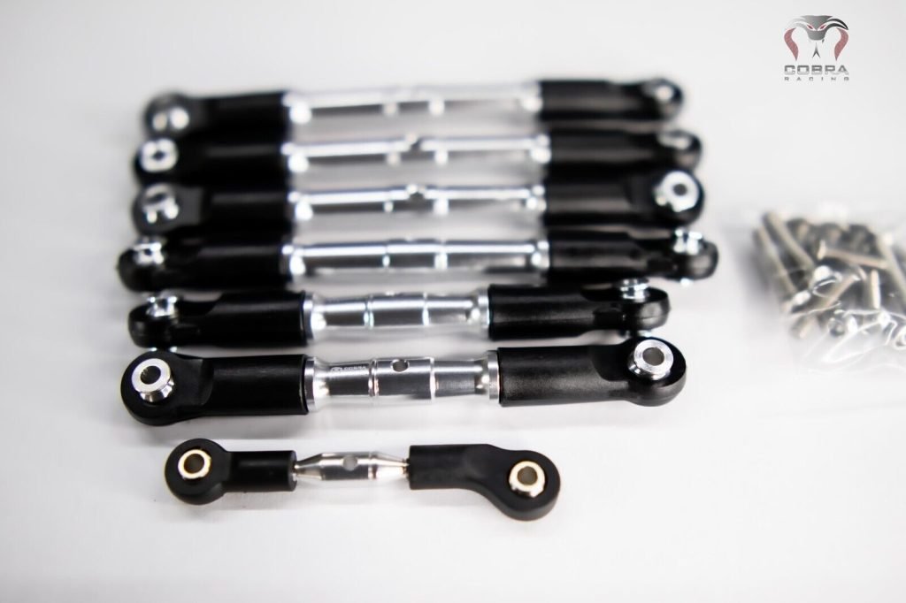Traxxas Slash Rustler CHROME Turnbuckles by Cobra Racing