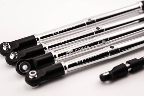 Arrma 6S BLX Aluminum Turnbuckles (Camber, Toe & Drag Link Set) - silver