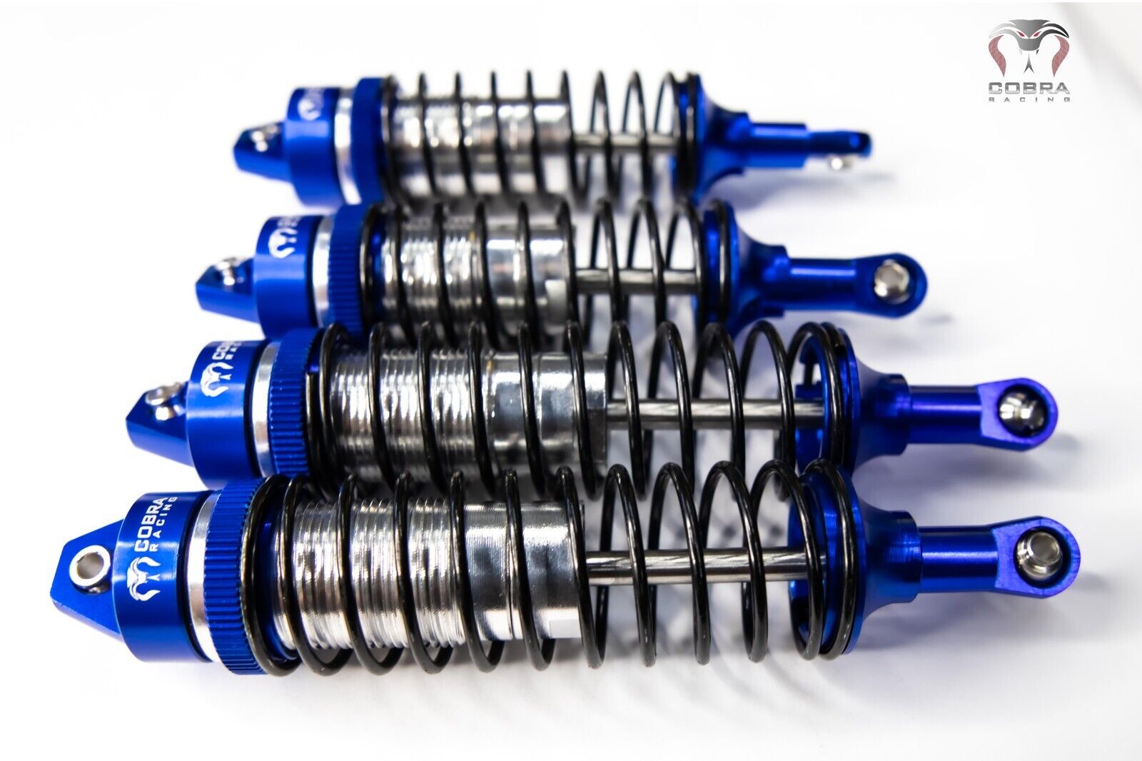 G-M Aluminum Shocks W/ 4mm Shafts For Traxxas 1/10 Nitro Slash, Rustler - Silver