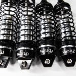 CR Black Aluminum BigBore Shocks fits Traxxas 4x4 2WD (Front and Rear)