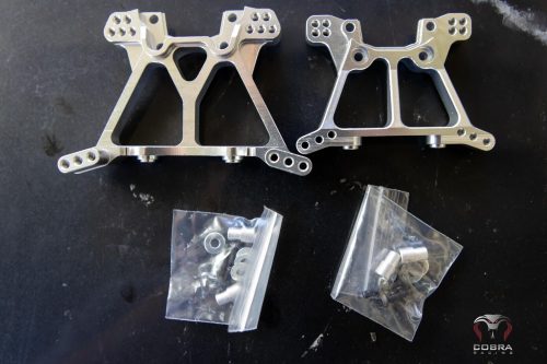 Chrome Aluminum Shock Towers fit Traxxas Slash 4x4, Stampede, Hoss