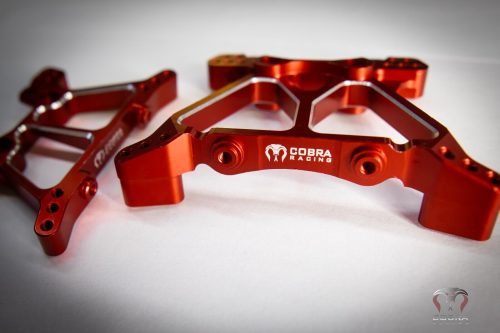 CR Blue Aluminum Shock Towers for Traxxas Slash 4x4, Stampede, Hoss